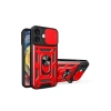 Newface iPhone 16 Kılıf Pars Lens Yüzüklü Silikon - Kırmızı