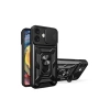 Newface iPhone 16 Kılıf Pars Lens Yüzüklü Silikon - Siyah