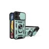 Newface iPhone 16 Kılıf Pars Lens Yüzüklü Silikon - Yeşil