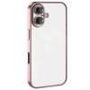 Newface iPhone 16 Kılıf Razer Lensli Silikon - Pembe