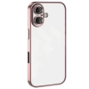 Newface iPhone 16 Kılıf Razer Lensli Silikon - Pembe