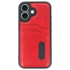 Newface iPhone 16 Kılıf Sara Kartvizitli Deri Kılıf
