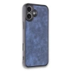 Newface iPhone 16 Plus Kılıf Aras Deri Kapak - Lacivert