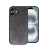 Newface iPhone 16 Plus Kılıf Aras Deri Kapak - Siyah