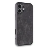 Newface iPhone 16 Plus Kılıf Aras Deri Kapak - Siyah