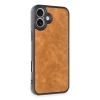 Newface iPhone 16 Plus Kılıf Aras Deri Kapak - Taba
