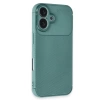 Newface iPhone 16 Plus Kılıf Auto Focus Karbon Kapak - Koyu Yeşil