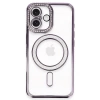 Newface iPhone 16 Plus Kılıf Joke Simli Magneticsafe Kılıf - Derin Mor
