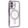 Newface iPhone 16 Plus Kılıf Joke Simli Magneticsafe Kılıf - Derin Mor