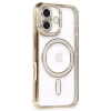 Newface iPhone 16 Plus Kılıf Joke Simli Magneticsafe Kılıf - Gold