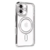 Newface iPhone 16 Plus Kılıf Joke Simli Magneticsafe Kılıf - Gri