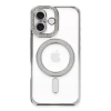 Newface iPhone 16 Plus Kılıf Joke Simli Magneticsafe Kılıf - Gümüş