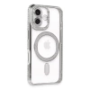 Newface iPhone 16 Plus Kılıf Joke Simli Magneticsafe Kılıf - Gümüş