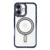 Newface iPhone 16 Plus Kılıf Joke Simli Magneticsafe Kılıf - Lacivert