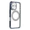 Newface iPhone 16 Plus Kılıf Joke Simli Magneticsafe Kılıf - Lacivert