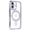Newface iPhone 16 Plus Kılıf Joke Simli Magneticsafe Kılıf - Mavi