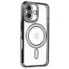 Newface iPhone 16 Plus Kılıf Joke Simli Magneticsafe Kılıf - Siyah