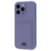 Newface iPhone 16 Plus Kılıf Kelvin Kartvizitli Silikon - Lila
