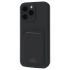 Newface iPhone 16 Plus Kılıf Kelvin Kartvizitli Silikon - Siyah