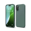 Newface iPhone 16 Plus Kılıf Nano içi Kadife Silikon - Koyu Yeşil