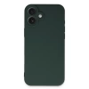 Newface iPhone 16 Plus Kılıf Nano içi Kadife Silikon - Koyu Yeşil