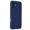 Newface iPhone 16 Plus Kılıf Nano içi Kadife Silikon - Lacivert