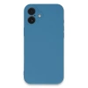 Newface iPhone 16 Plus Kılıf Nano içi Kadife Silikon - Mavi