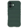 Newface iPhone 16 Plus Kılıf Optimum Silikon - Koyu Yeşil