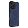 Newface iPhone 16 Pro Kılıf Aras Deri Kapak - Lacivert