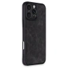 Newface iPhone 16 Pro Kılıf Aras Deri Kapak - Siyah