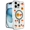Newface iPhone 16 Pro Kılıf Daisy Simli Magsafe Kapak - Siyah
