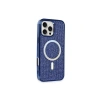 Newface iPhone 16 Pro Kılıf Diamond Magsafe Kapak - Lacivert