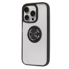 Newface iPhone 16 Pro Kılıf Montreal Yüzüklü Silikon Kapak - Siyah
