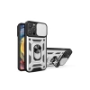Newface iPhone 16 Pro Kılıf Pars Lens Yüzüklü Silikon - Gümüş