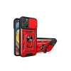 Newface iPhone 16 Pro Kılıf Pars Lens Yüzüklü Silikon - Kırmızı