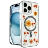 Newface iPhone 16 Pro Max Kılıf Daisy Simli Magsafe Kapak - Siyah