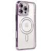 Newface iPhone 16 Pro Max Kılıf Joke Simli Magneticsafe Kılıf - Derin Mor