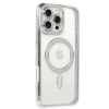 Newface iPhone 16 Pro Max Kılıf Joke Simli Magneticsafe Kılıf - Gümüş