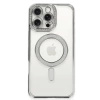 Newface iPhone 16 Pro Max Kılıf Joke Simli Magneticsafe Kılıf - Gümüş
