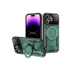 Newface iPhone 16 Pro Max Kılıf Joy Lens Standlı Kapak - Koyu Yeşil
