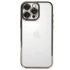 Newface iPhone 16 Pro Max Kılıf Razer Lensli Silikon - Titanyum Gri
