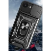 Newface iPhone 16E Kılıf Pars Lens Yüzüklü Silikon