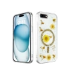 Newface iPhone 7 Kılıf Daisy Simli Magsafe Kapak - Gold