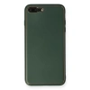 Newface iPhone 8 Plus Kılıf Coco Deri Silikon Kapak - Yeşil