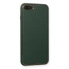 Newface iPhone 8 Plus Kılıf Coco Deri Silikon Kapak - Yeşil