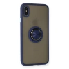 Newface iPhone X Kılıf Montreal Yüzüklü Silikon Kapak