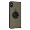 Newface iPhone X Kılıf Montreal Yüzüklü Silikon Kapak