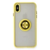 Newface iPhone XS Max Kılıf Montreal Yüzüklü Silikon Kapak