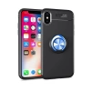 Newface iPhone XS Max Kılıf Range Yüzüklü Silikon - Siyah-Mavi