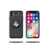 Newface iPhone XS Max Kılıf Range Yüzüklü Silikon - Siyah-Mavi